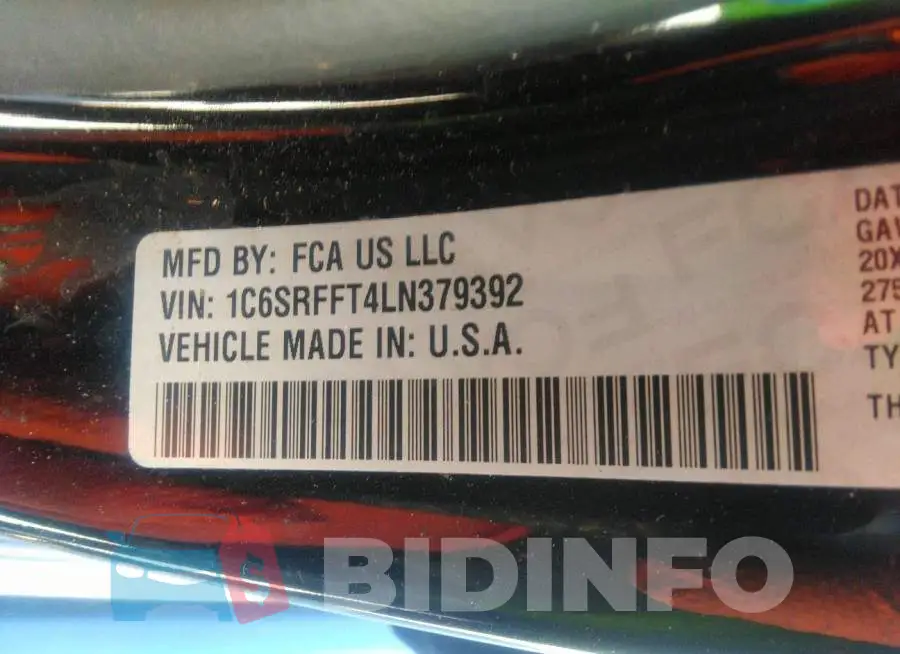 1C6SRFFT4LN379392 Photo# 9