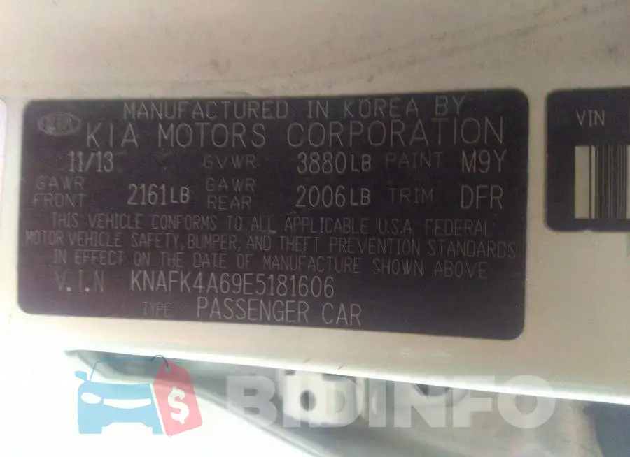 KNAFK4A69E5181606 Photo# 9
