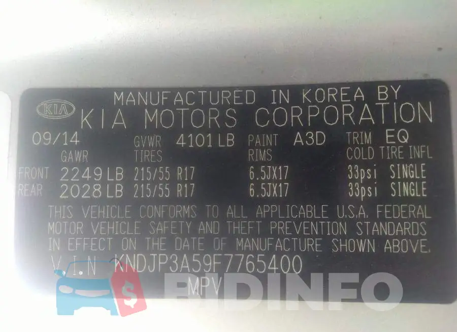 KNDJP3A59F7765400 Photo# 9