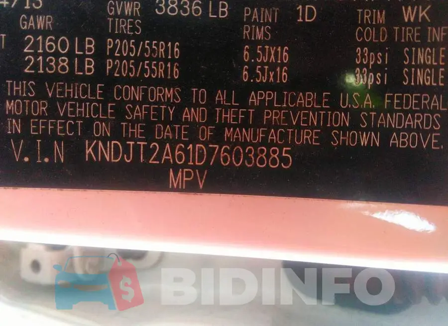 KNDJT2A61D7603885 Photo# 9