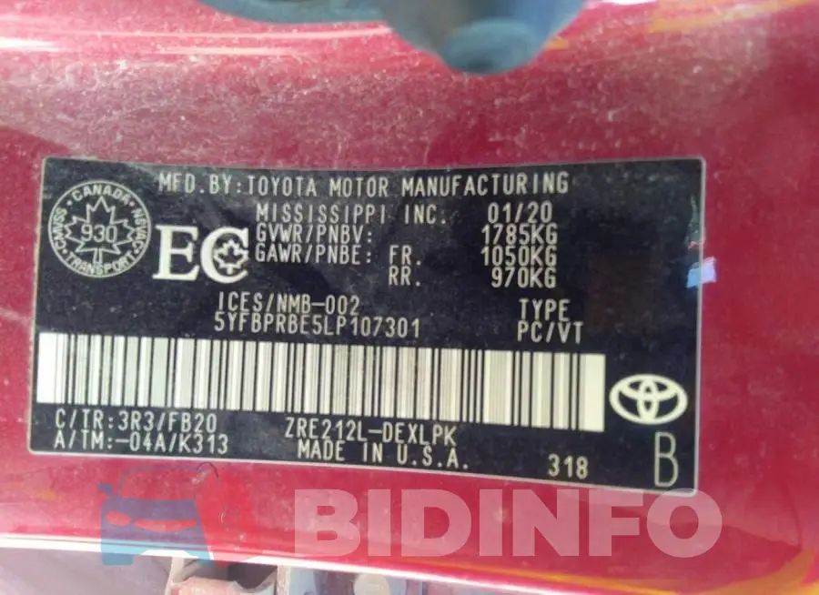 5YFBPRBE5LP107301 Photo# 9