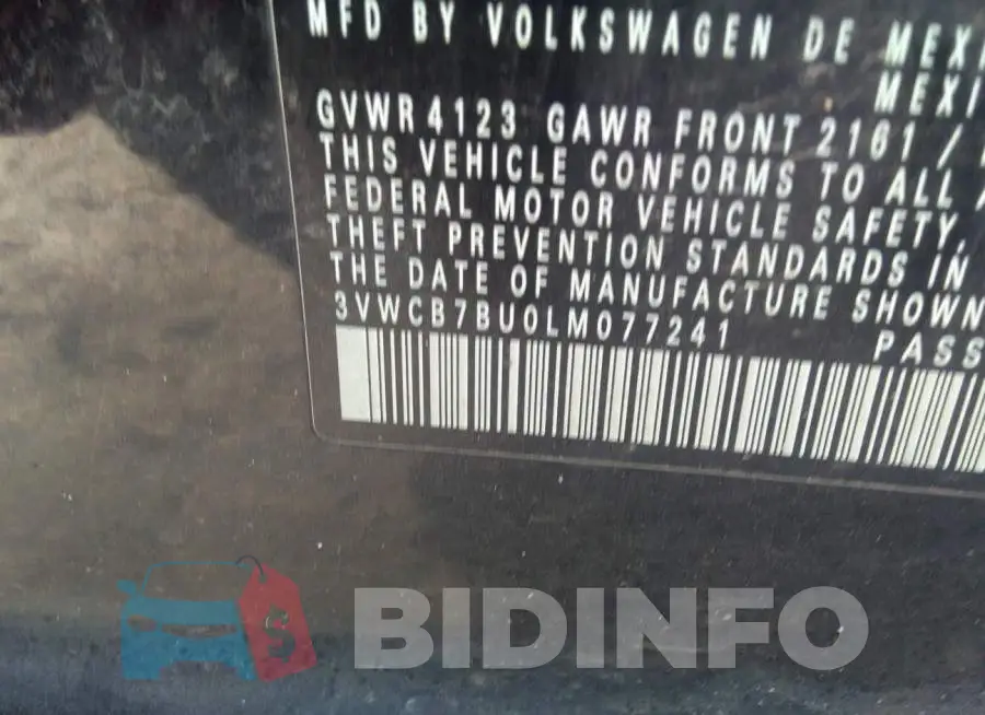 3VWCB7BU0LM077241 Photo# 9