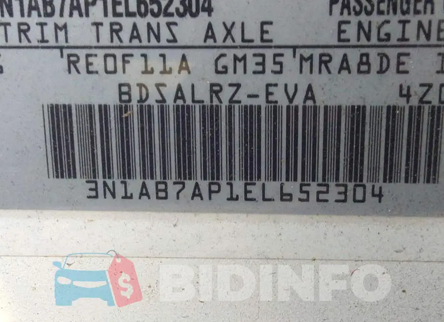3N1AB7AP1EL652304 Photo# 9