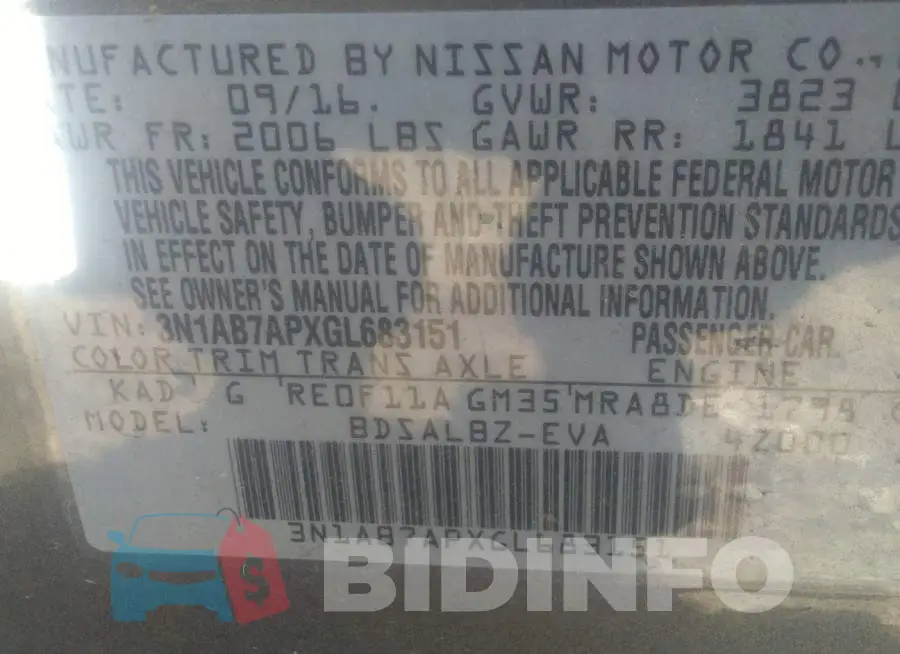 3N1AB7APXGL683151 Photo# 9