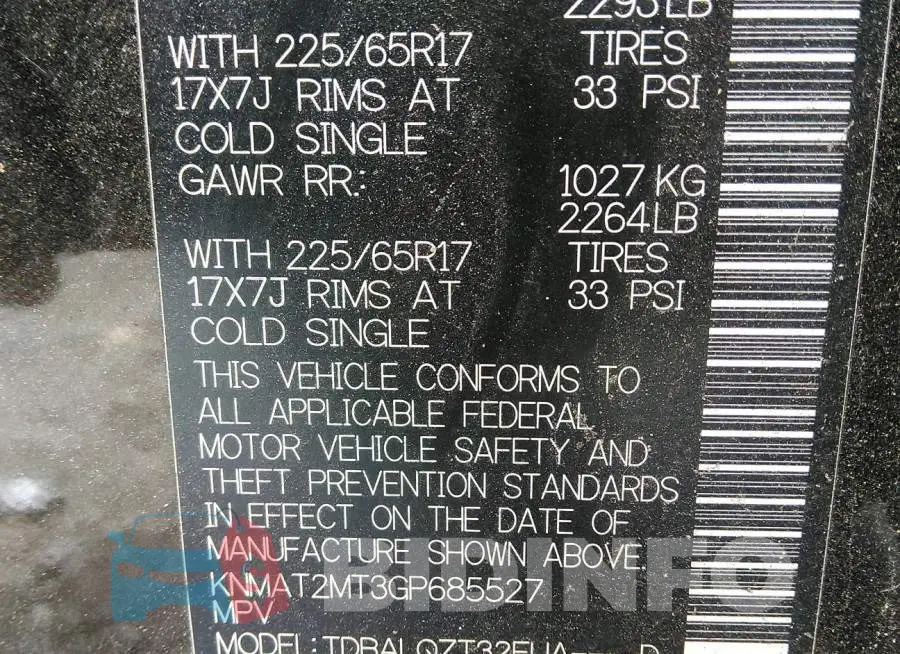 KNMAT2MT3GP685527 Photo# 9