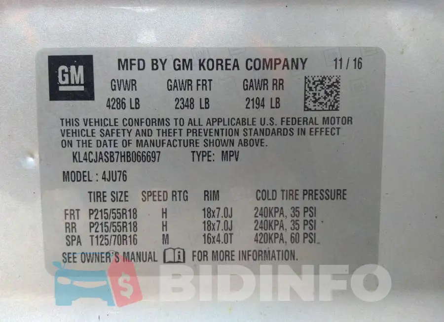 KL4CJASB7HB066697 Photo# 9