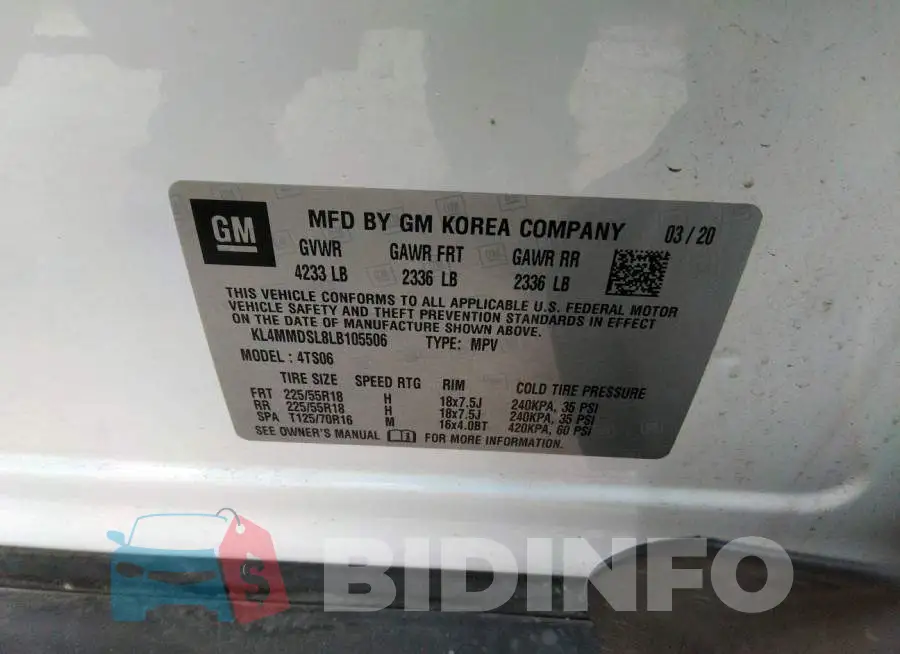 KL4MMDSL8LB105506 Photo# 9