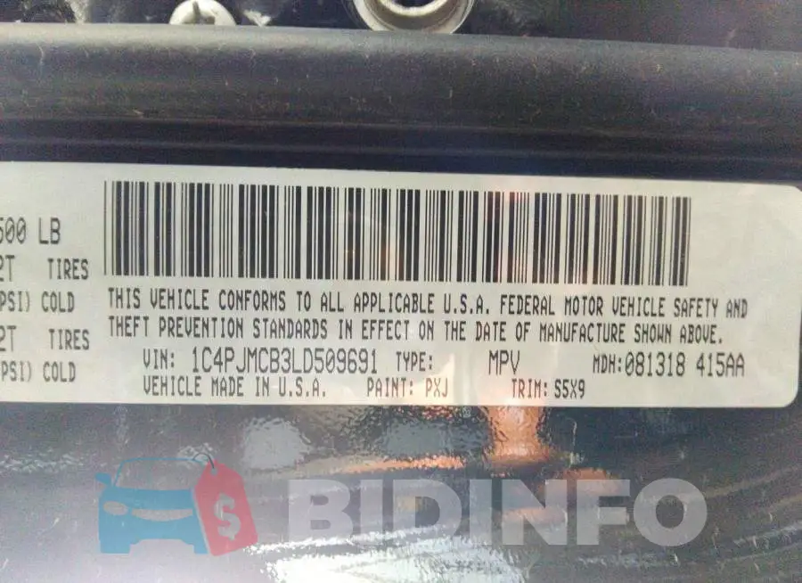 1C4PJMCB3LD509691 Photo# 9