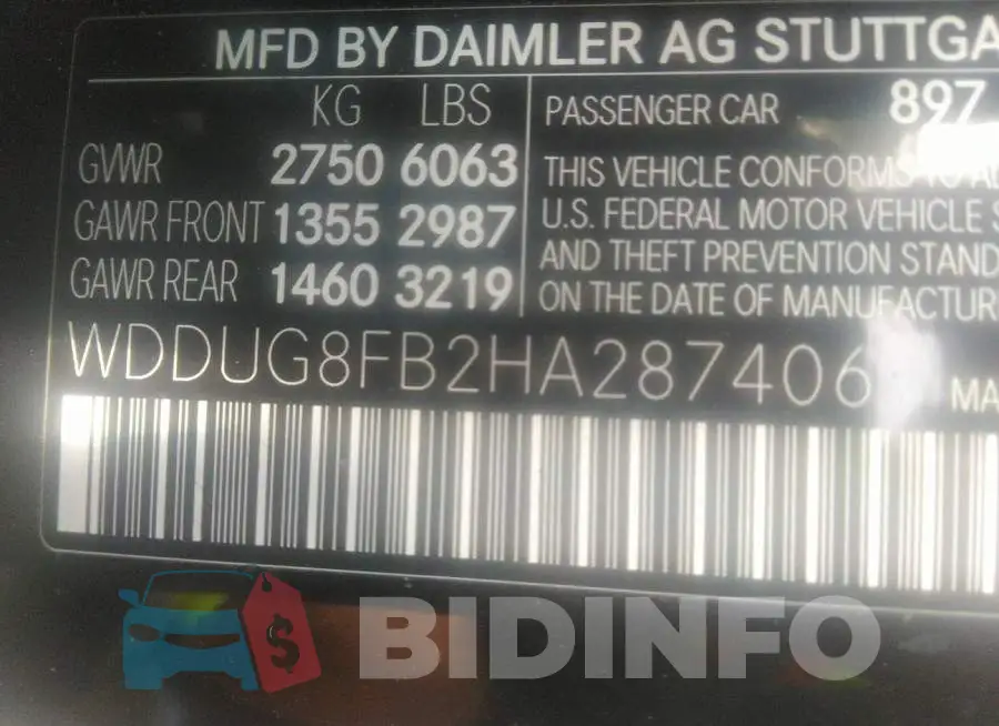 WDDUG8FB2HA287406 Photo# 9