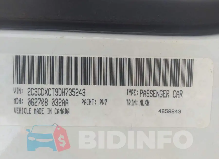 2C3CDXCT9DH735243 Photo# 9