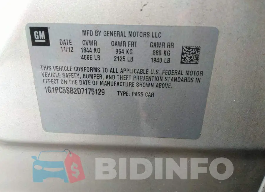 1G1PC5SB2D7175129 Photo# 9