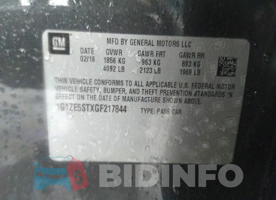 1G1ZE5STXGF217844 Photo# 9