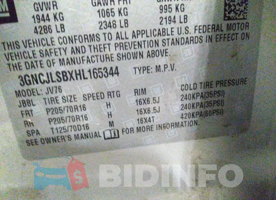 3GNCJLSBXHL165344 Photo# 9