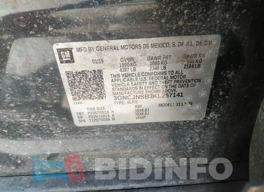 3GNCJNSB3KL257141 Photo# 9
