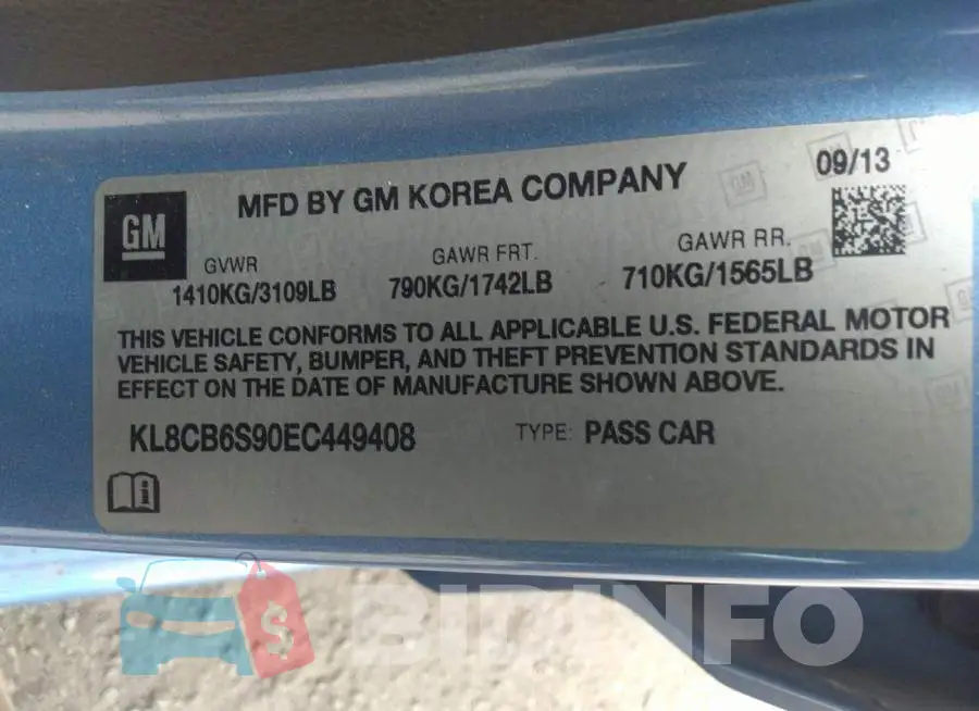 KL8CB6S90EC449408 Photo# 9