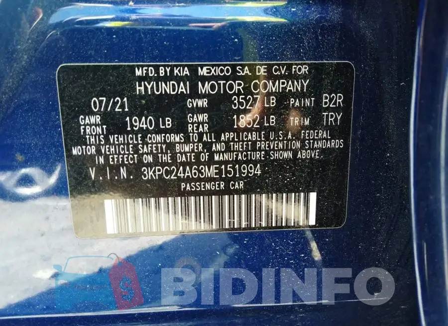 3KPC24A63ME151994 Photo# 9