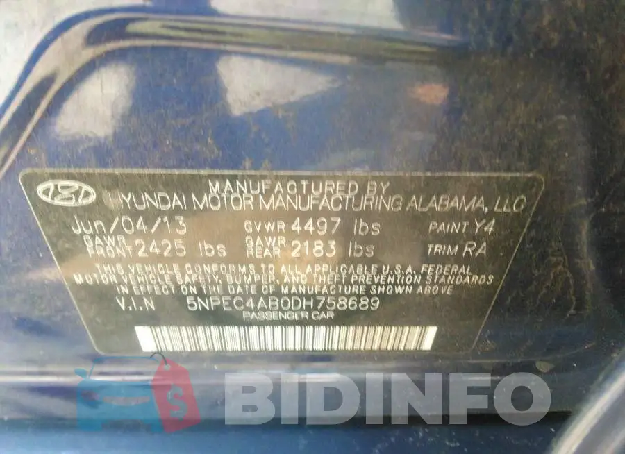 5NPEC4AB0DH758689 Photo# 9