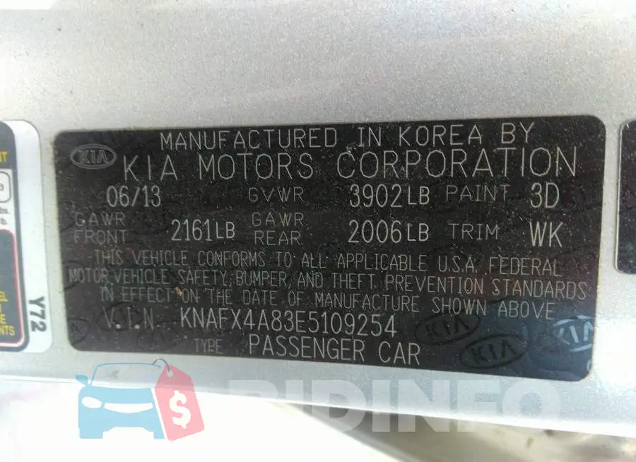KNAFX4A83E5109254 Photo# 9