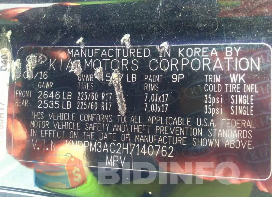 KNDPM3AC2H7140762 Photo# 9