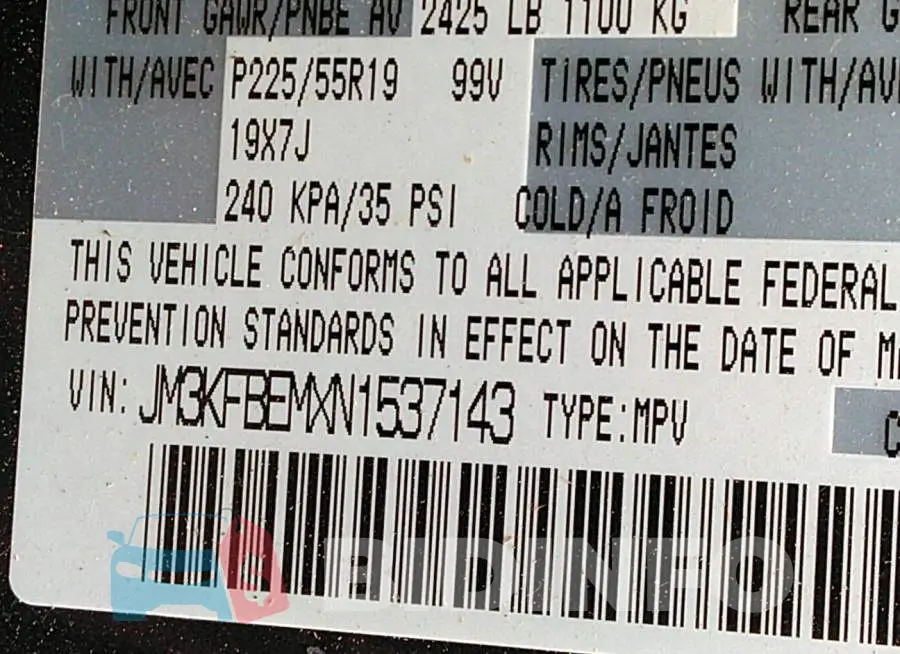 JM3KFBEMXN1537143 Photo# 9