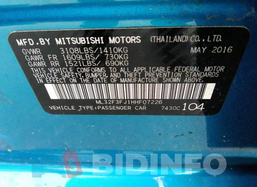 ML32F3FJ1HHF07226 Photo# 9