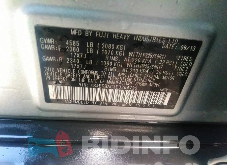 4S4BRBAC3E3204795 Photo# 9