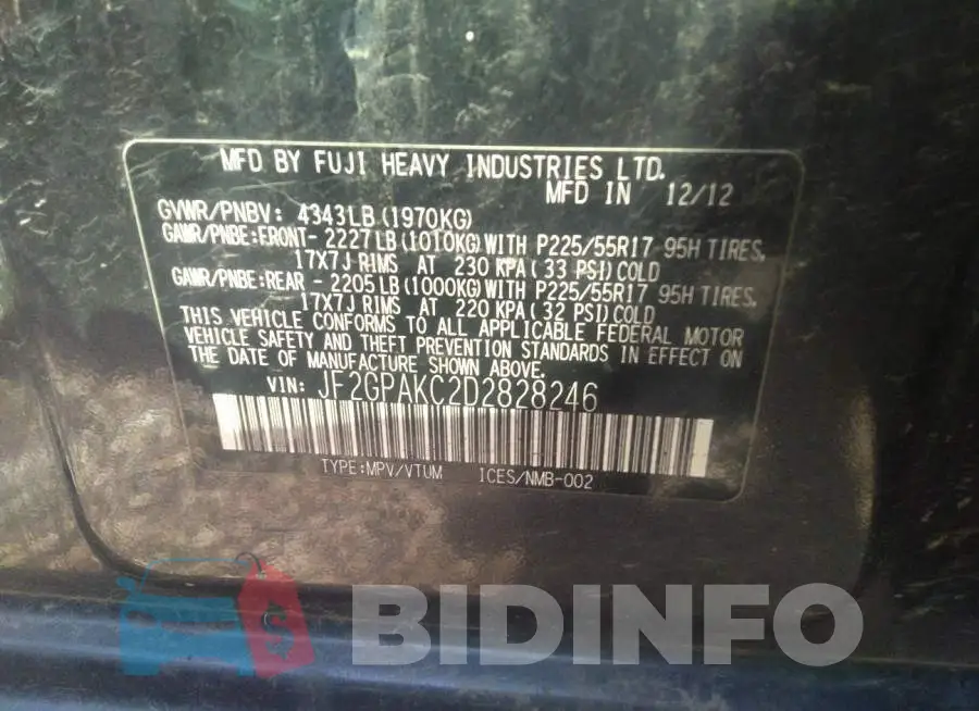 JF2GPAKC2D2828246 Photo# 9