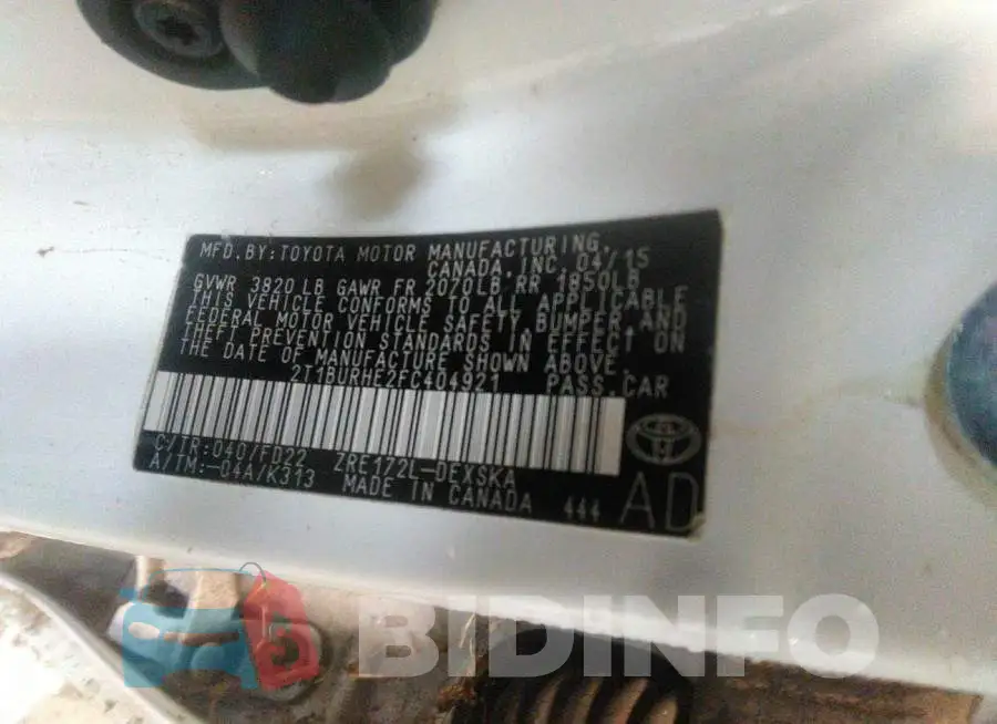 2T1BURHE2FC404921 Photo# 9