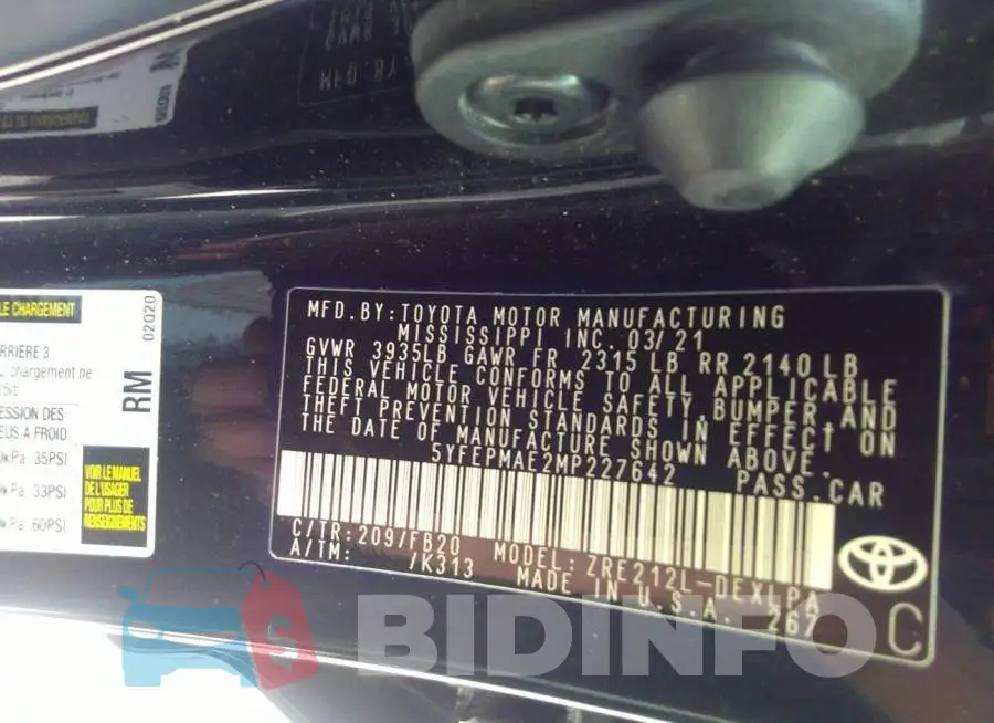 5YFEPMAE2MP227642 Photo# 9