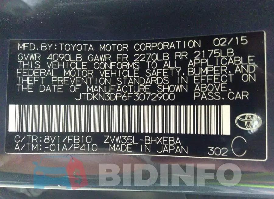 JTDKN3DP6F3072900 Photo# 9