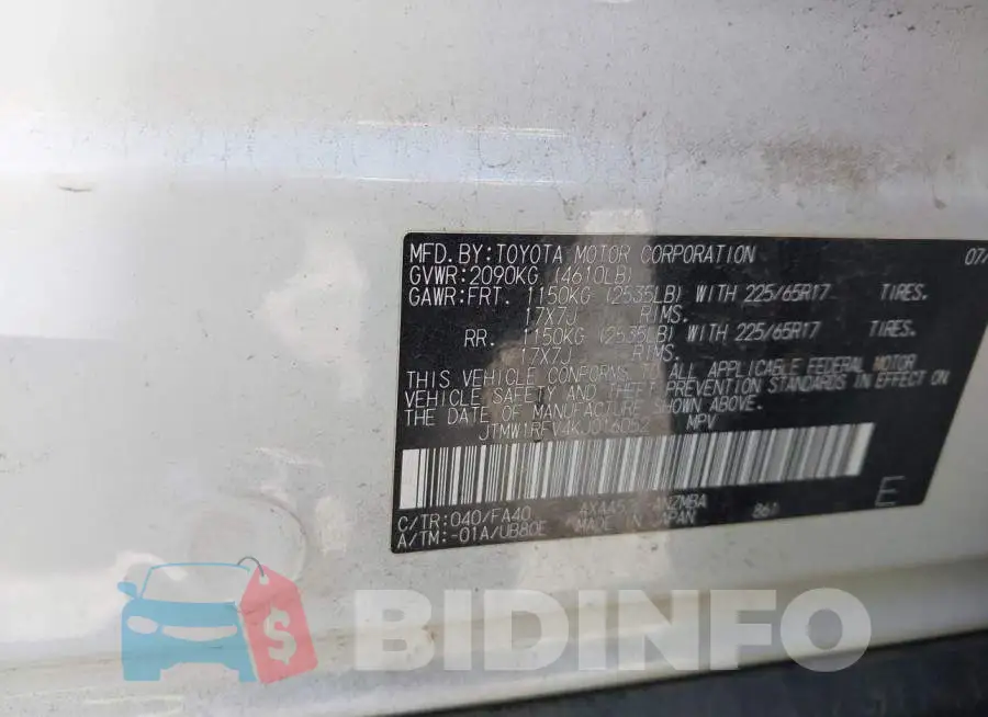 JTMW1RFV4KJ016052 Photo# 9