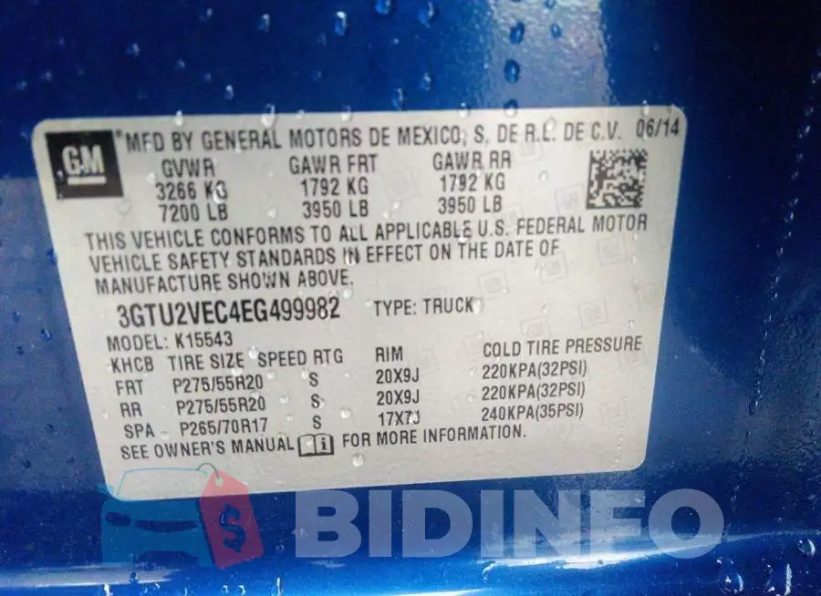 3GTU2VEC4EG499982 Photo# 9