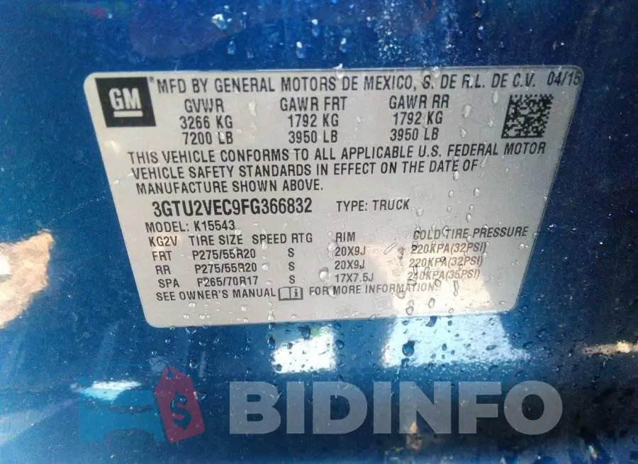 3GTU2VEC9FG366832 Photo# 9