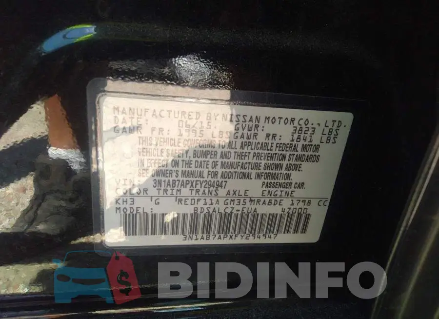 3N1AB7APXFY294947 Photo# 9