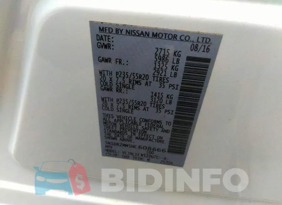 5N1DR2MM5HC608666 Photo# 9