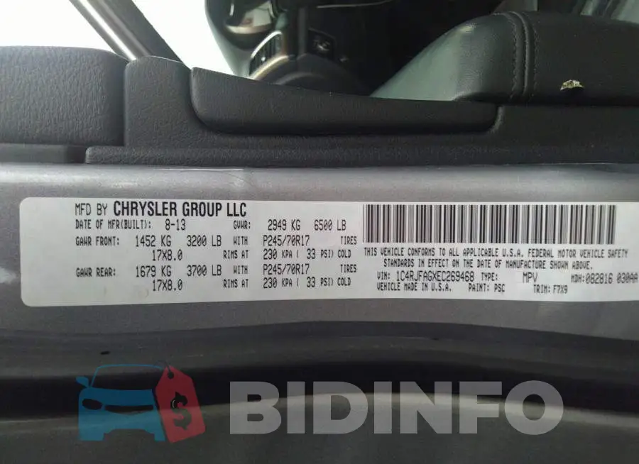 1C4RJFAGXEC269468 Photo# 9