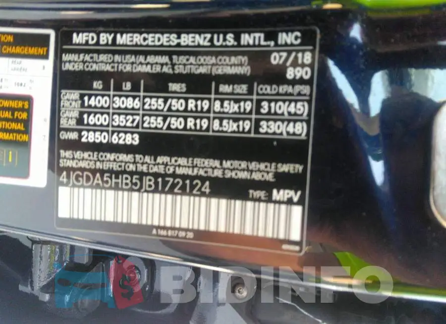 4JGDA5HB5JB172124 Photo# 9