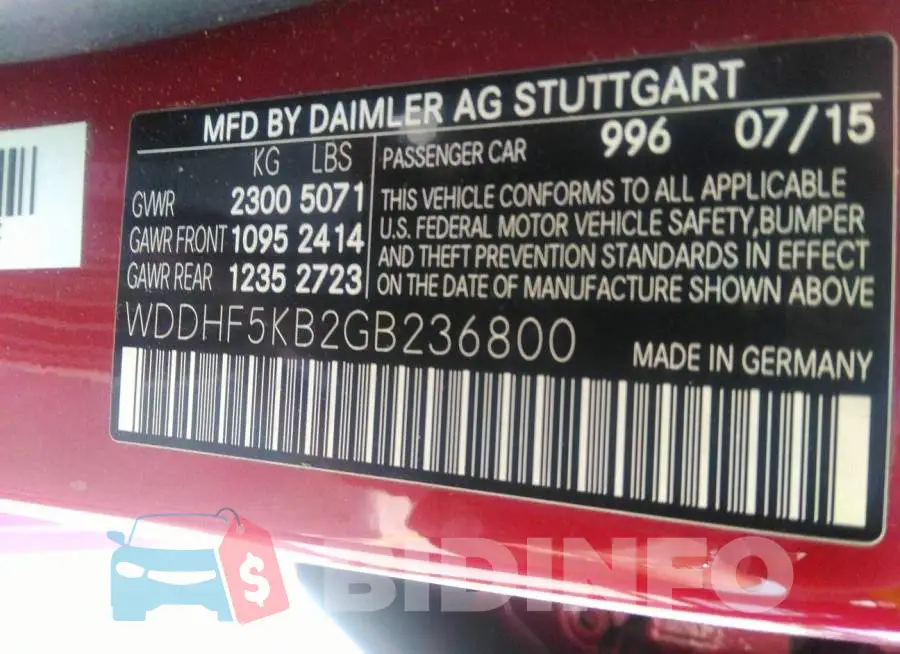 WDDHF5KB2GB236800 Photo# 9