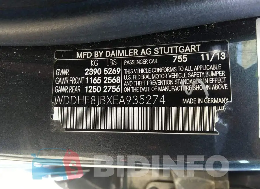 WDDHF8JBXEA935274 Photo# 9