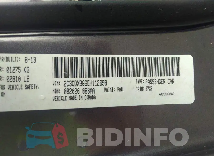 2C3CDXBG6EH112698 Photo# 9