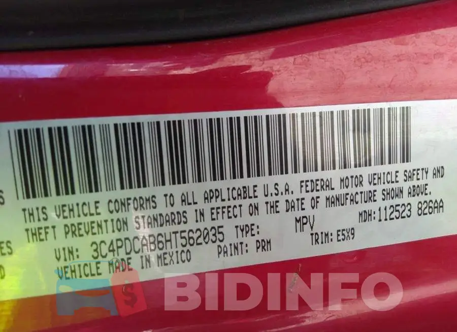 3C4PDCAB6HT562035 Photo# 9
