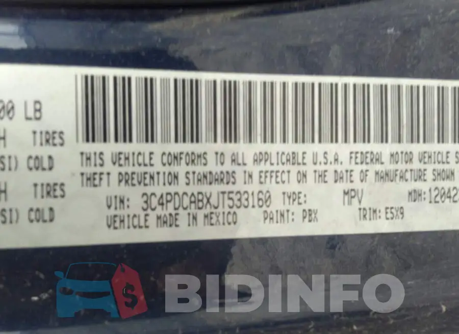 3C4PDCABXJT533160 Photo# 9