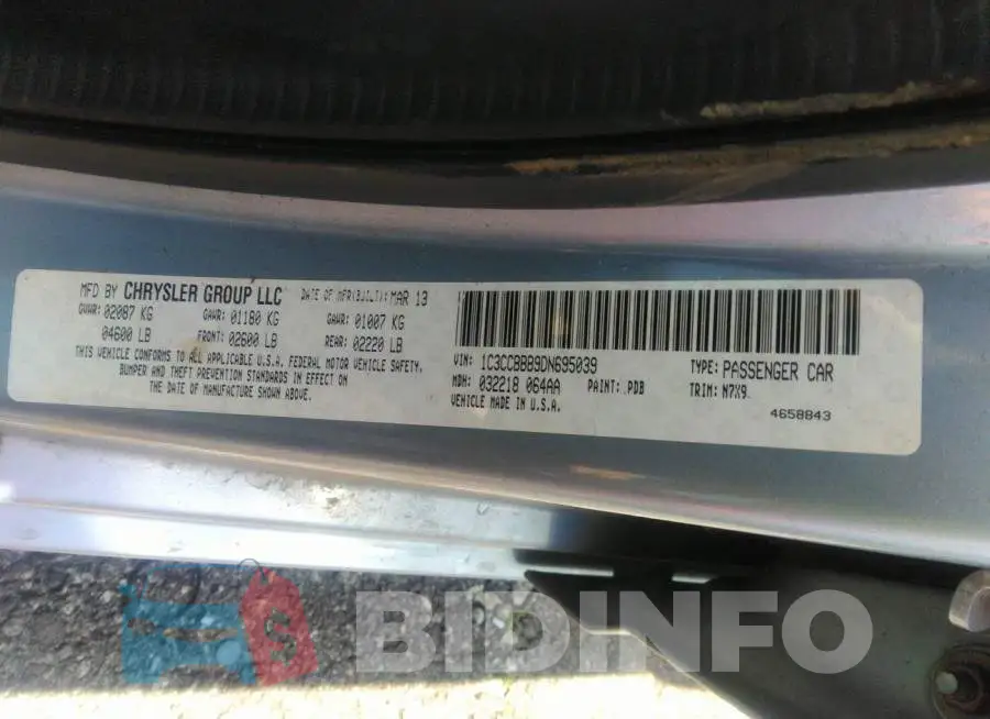 1C3CCBBB9DN695039 Photo# 9