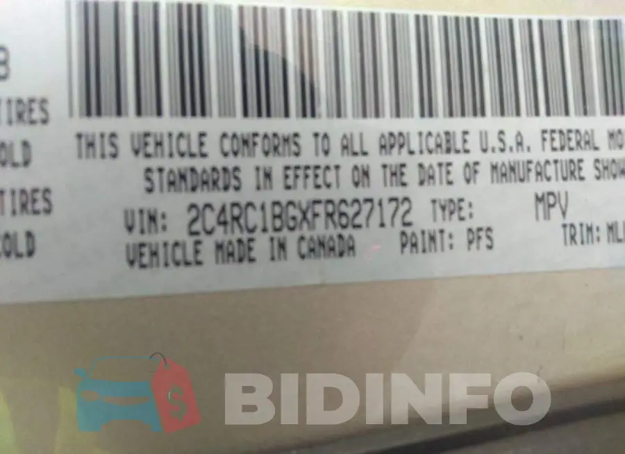 2C4RC1BGXFR627172 Photo# 9