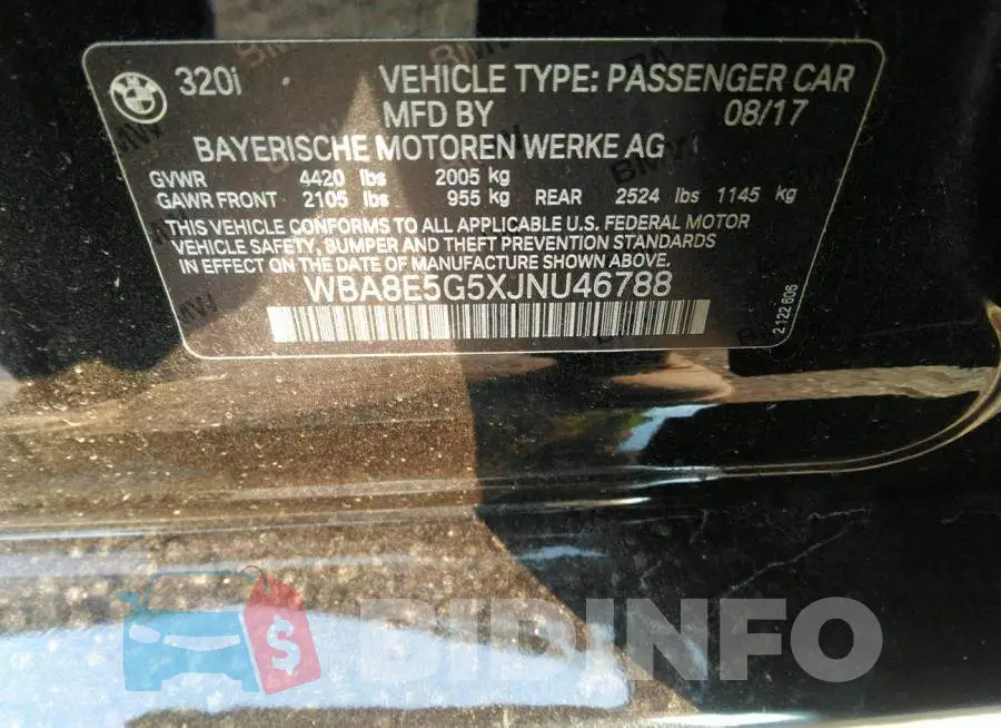 WBA8E5G5XJNU46788 Photo# 9