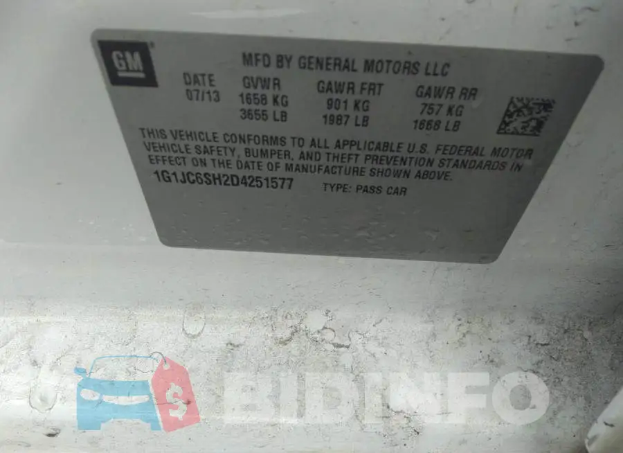 1G1JC6SH2D4251577 Photo# 9