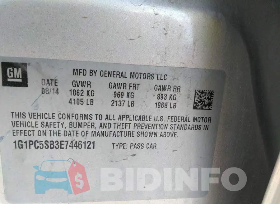 1G1PC5SB3E7446121 Photo# 9