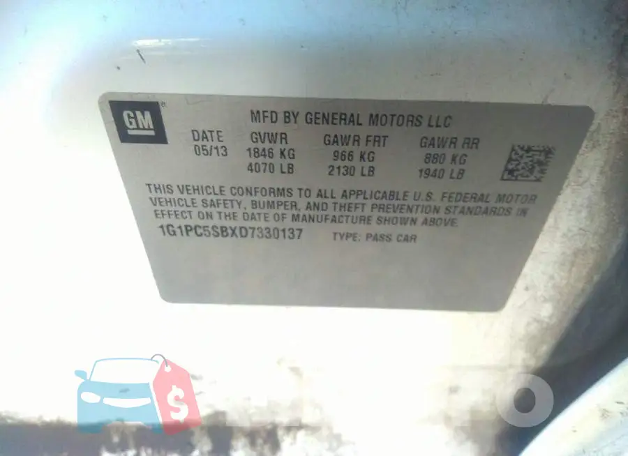 1G1PC5SBXD7330137 Photo# 9