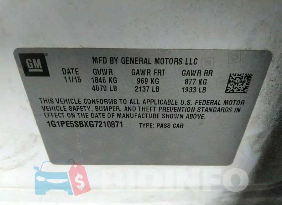 1G1PE5SBXG7210871 Photo# 9