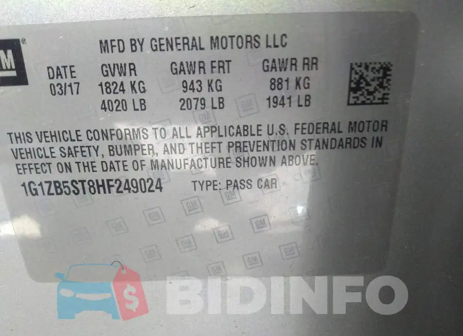 1G1ZB5ST8HF249024 Photo# 9